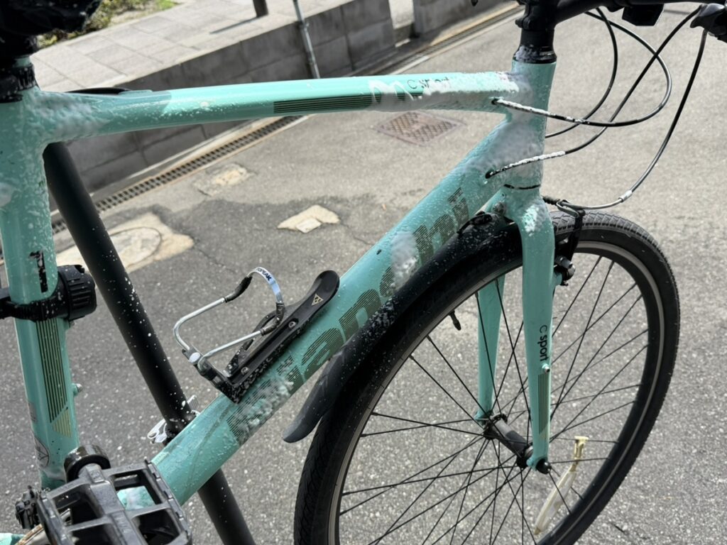 他店購入のBianchiを洗車！クイックウォッシュで愛車をリフレッシュ